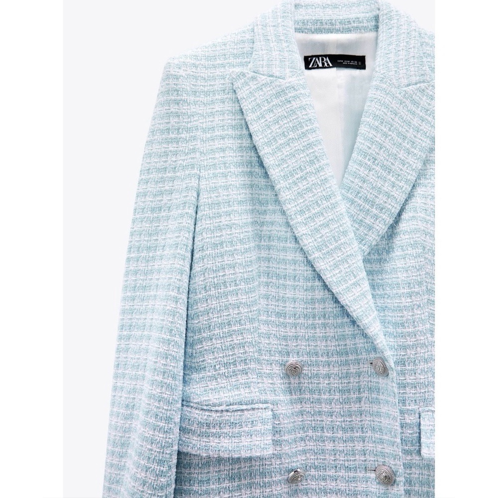 Zara textured plaid blazer - Picture 11 of 14